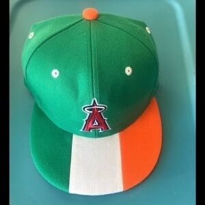 Sixth Man LA Angels Hat. 4 leaf clover on back